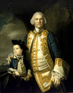 Admiral Francis Holburne (1704-1771) und sein Sohn, Sir Francis, 4. Baronet (1752-1820) von Joshua Reynolds