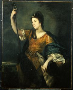 Porträt von Lady Anne Dawson, dreiviertel Länge, als Diana, 1753-54