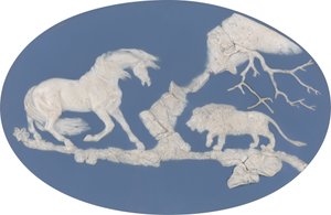 Pferd erschreckt durch einen Löwen (Episode A) von Josiah Wedgwood