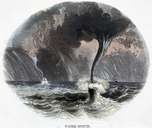 Wasserhosen, aus Phänomene der Natur, 1849 von Josiah Wood Whymper