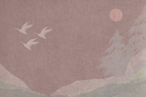 Vögel über Waldmond von Josie George
