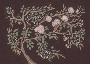 Rosa Blühender Baum von Josie George