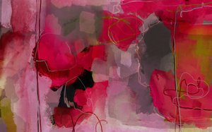 Lebendiges pinkes Abstrakt von Josie George