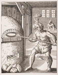 Der Bäcker. 19. Jahrhundert Reproduktion des 16. Jahrhunderts (Gravur) von Jost (after) Amman