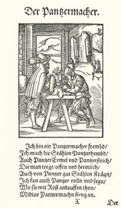 Der Kettenhemdmacher (Stich) von Jost (after) Amman