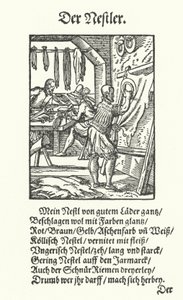 Der Lederriemenmacher (Stich) von Jost (after) Amman
