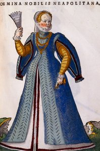 Neapolitanische Adlige, Gravur aus Habitus praecipuorum popularum