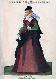 Sienesische Adlige. Aus Habitus praecipuorum popularum von Jost Amman
