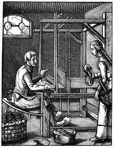 Der Weber, 16. Jahrhundert, 1870 von Jost Amman