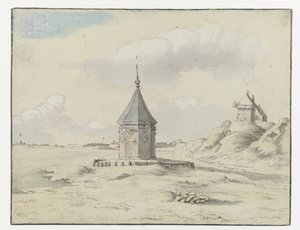 Ansicht des Stadtbrunnens, Bergen op Zoom von Josua de Grave (possibly)