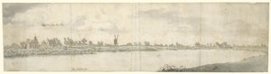 Ansicht von Schloss Ooij, nahe Nijmegen, Nordbrabant von Josua de Grave