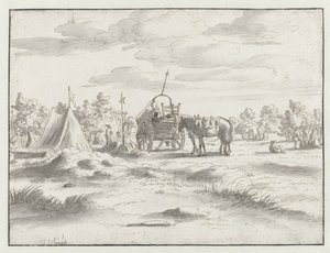 Ansicht eines Lagers der Armee von Wilhelm III. bei Leuven von Josua de Grave