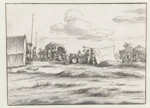 Ansicht eines Lagers der Armee von Wilhelm III. bei Leuven von Josua de Grave