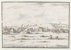 Ansicht eines Lagers der Armee von Wilhelm III. in der Nähe von Leuven von Josua de Grave