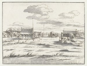 Ansicht eines Lagers der Armee von Wilhelm III. bei Leuven von Josua de Grave