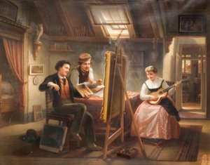 Das Atelier des Künstlers, 1869 von Jozef Cornelius Correns
