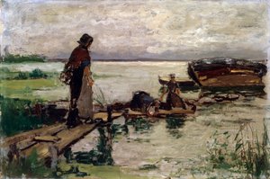Am Strand, 19. oder frühes 20. Jahrhundert von Jozef Israëls