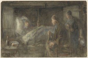 Der kranke Nachbar von Jozef Israëls