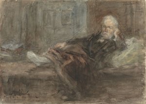 Selbstporträt mit krankem Fuß von Jozef Israëls