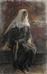 Sitzende Frau, wahrscheinlich Michal