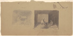 Studien von Bauern beim Maisdreschen von Jr. Enoch Wood Perry