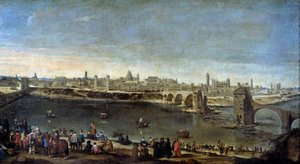Ansicht der Stadt Saragossa im Jahr 1646 von Juan Bautista Martinez Del Mazo