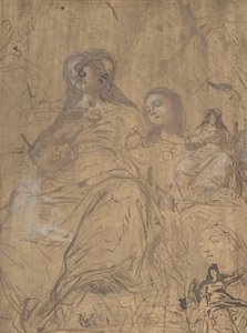 Studien zur Himmelfahrt der Jungfrau, 1657-60 von Juan Carreño de Miranda