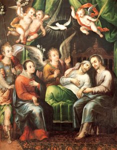 Tod des heiligen Josef, von Juan Correa (1646-1716) von Juan Correa