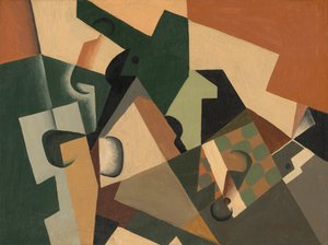 Glas und Schachbrett, ca. 1917
