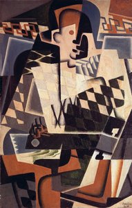 Harlekin mit einer Gitarre, 1917 von Juan Gris