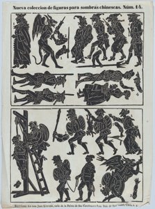 Blatt 14 von Figuren für chinesische Schattenspiele von Juan Llorens