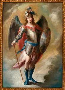 Der Erzengel Michael - Gemälde von Juan de Espinal (1714-1783), Öl auf Leinwand, ca. 1780 - Museum der Schönen Künste von Sevilla, Spanien