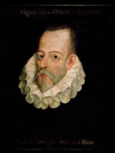 Porträt von Miguel de Cervantes y Saavedra (1547-1615) 1600 von Juan de Jauregui y Aguilar