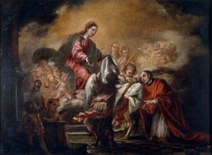 Auflegung der Kasel auf den Heiligen Ildephonsus von Juan de Valdes Leal