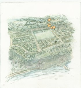 Deutscher Marinebeschuss von Scarborough, North Yorkshire von Judith Dobie