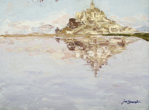 Mont Saint Michel Spiegelung