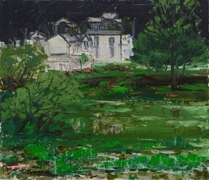 Wasserseitige Herrenhausreflexionen von Jukyong Park