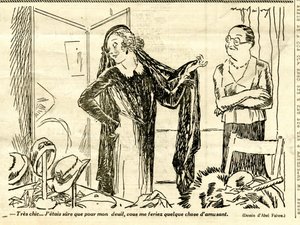 Candide, Satirisch in Schwarz-Weiß von Jules Abel Faivre