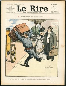 Titelblatt von „Le Lire“, Satirisch in Farben von Jules Abel Faivre