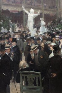 Ein Freitag im Salon des Artistes Français. Gemälde von Jules Alexandre Grun (1868-1939)