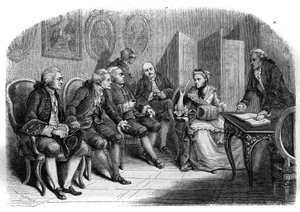 Der literarische Salon von Marie Anne Doublet (Doublet de Persan)