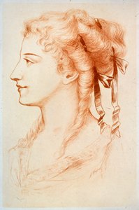 Porträt einer jungen Dame, 19. Jahrhundert von Jules Armand Hanriot