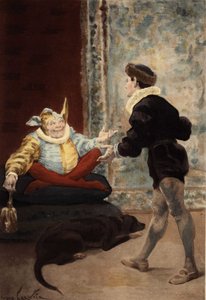Diskussion zwischen Triboulet und Panurge. Pantagruel. Illustration von Jules Garnier. In „Rabelais et l