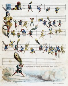 Noten auf einem Notenblatt von Jules Baric
