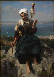 Die Flachsspinnerin von Jules Breton