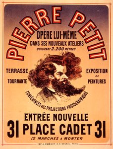 Plakat, das Pierre Petits neue Studios bewirbt von Jules Cheret
