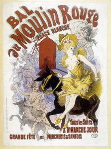 Plakat für den Moulin Rouge Ball, von Jules Chéret, Ende des 19. Jahrhunderts