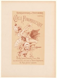 Werbekarte für den Cercle Funambulesque