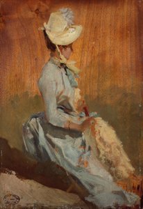 Sitzende Dame, ca. 1879-84 von Jules Cheret