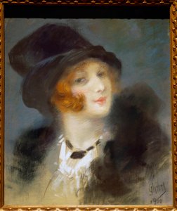 Die Pariserin. Gemälde von Jules Cheret von Jules Cheret